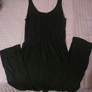H&M Divided Sleeveless Jersey Black Jumpsuit